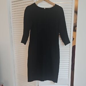 Theory Black Long Sleeve Dress
